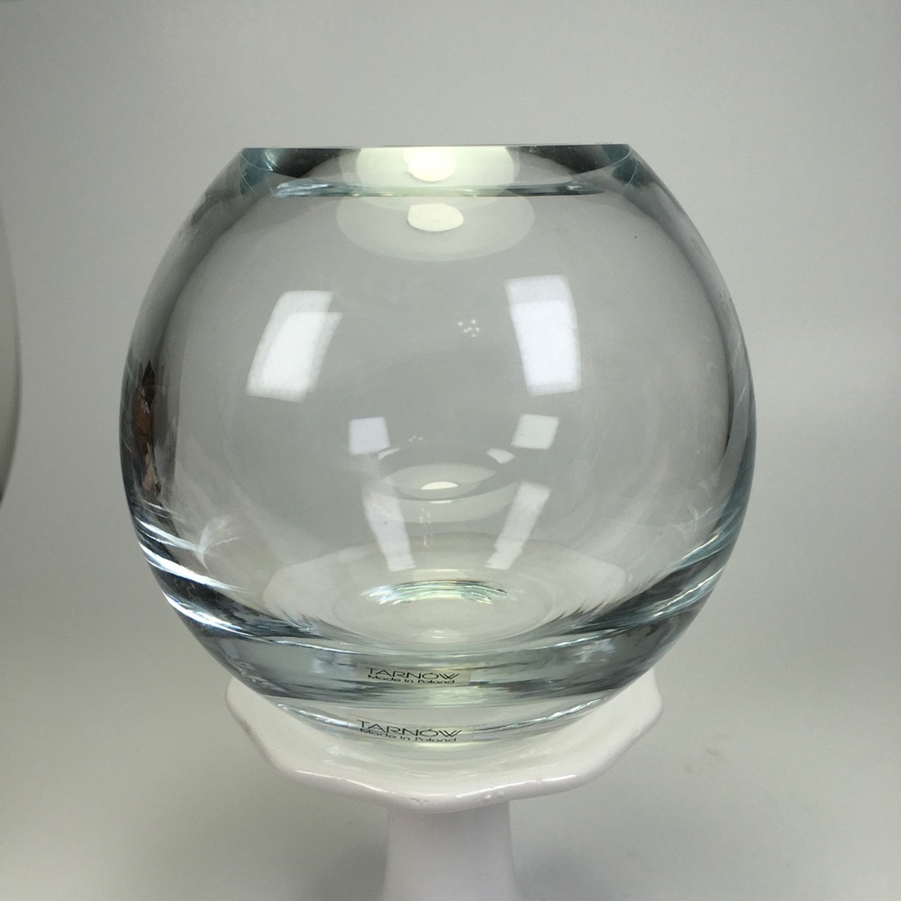 Tarnow Clear Glass Vase Made in Poland